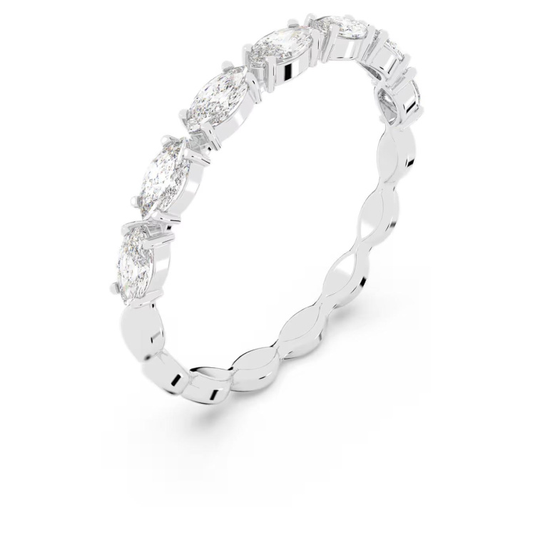 Matrix Vittore ring Marquise cut, White, Rhodium plated